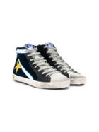 Golden Goose Kids Teen Star Patch High Top Sneakers - Blue