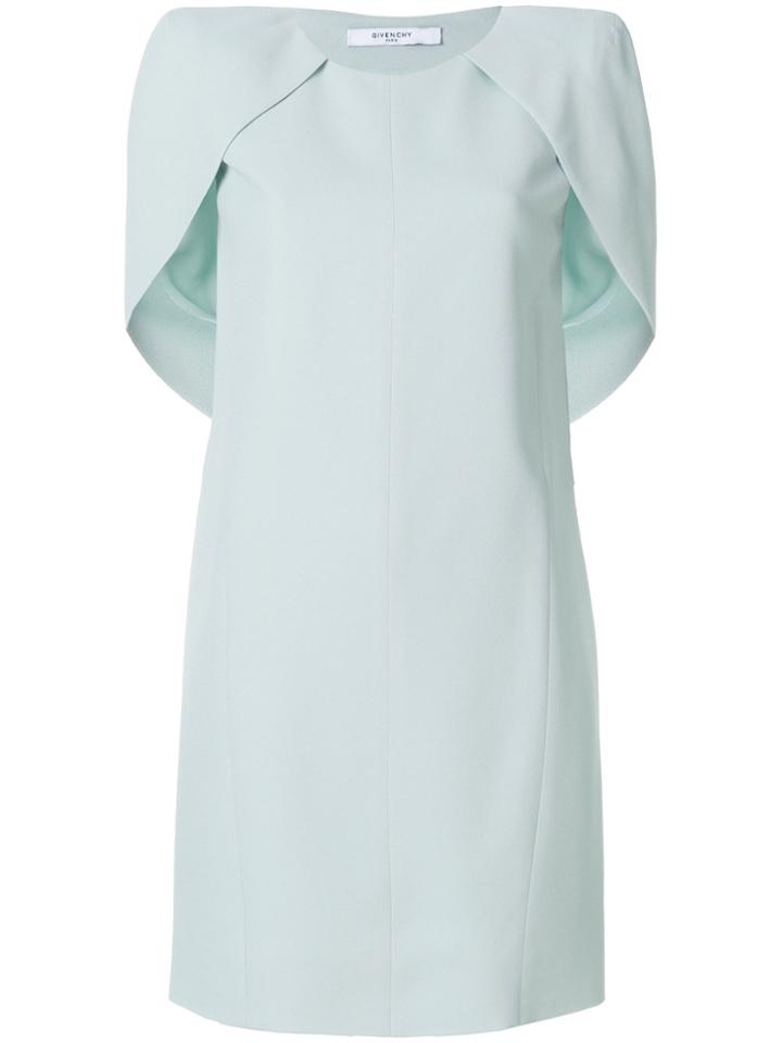 Givenchy Cape Shift Dress - Blue