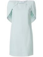 Givenchy Cape Shift Dress - Blue