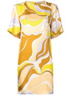 Emilio Pucci Rivera Print Silk Dress - Yellow