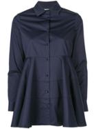 Co Flared Button Shirt - Blue