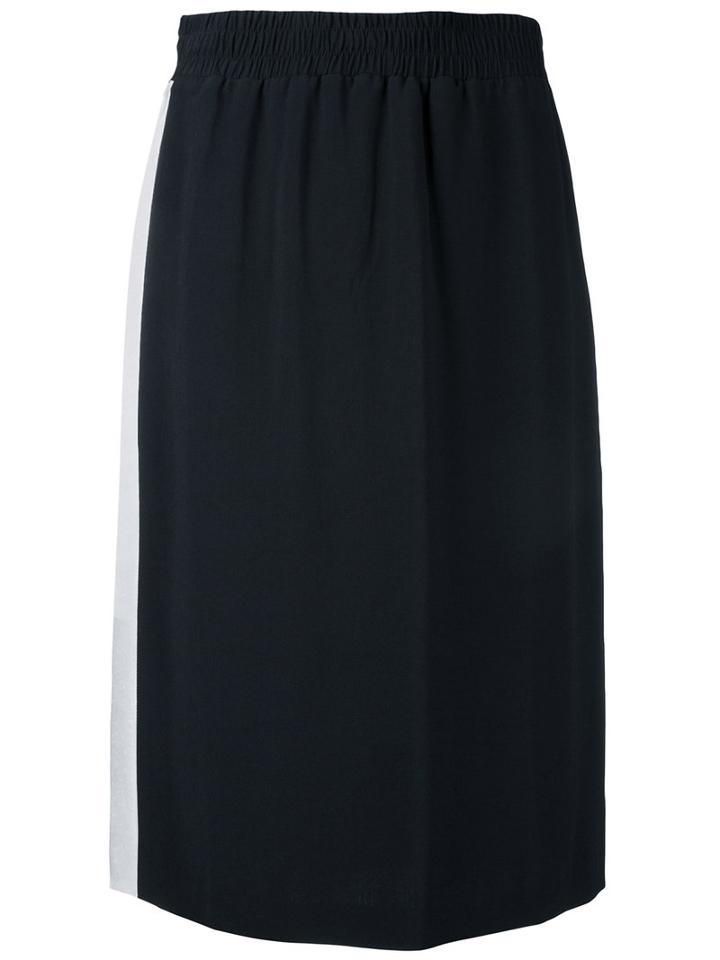 Each X Other - Side Stripe Skirt - Women - Acetate/viscose - S, Black, Acetate/viscose