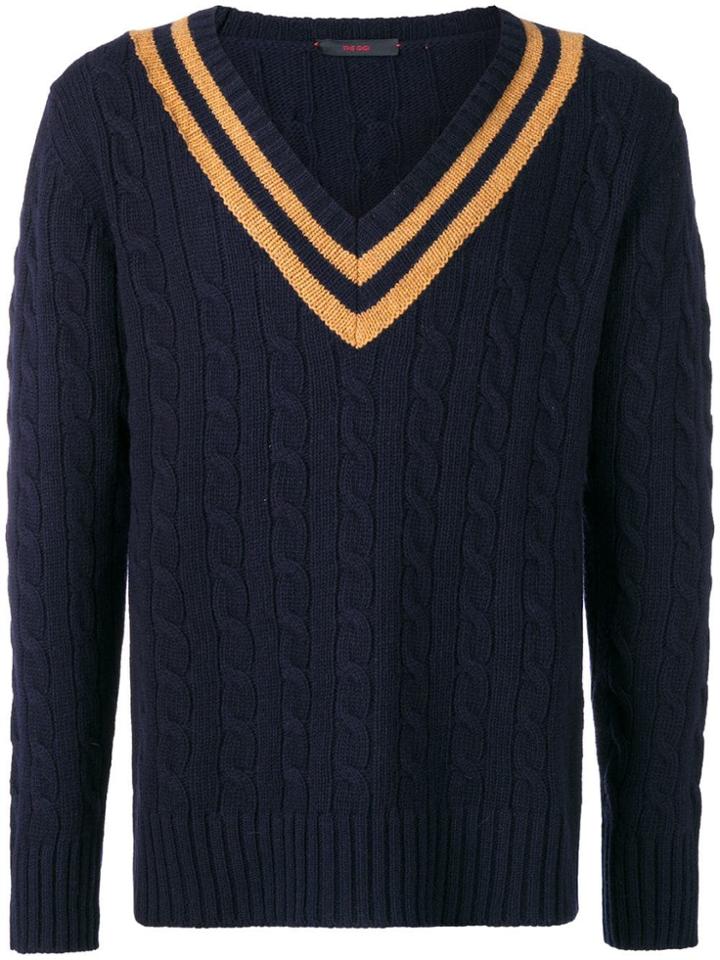 The Gigi V Neck Jumper - Blue