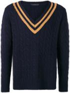 The Gigi V Neck Jumper - Blue
