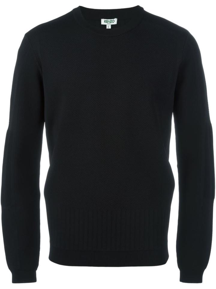 Kenzo Crew Neck Jumper, Men's, Size: Xs, Black, Viscose/polyamide