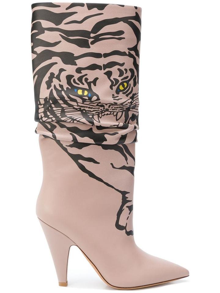 Valentino Valentino Garavani Tiger Print Boots - Neutrals