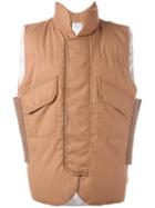 Sacai Padded Gilet, Men's, Size: 3, Nude/neutrals, Wool/feather Down/feather/polyester