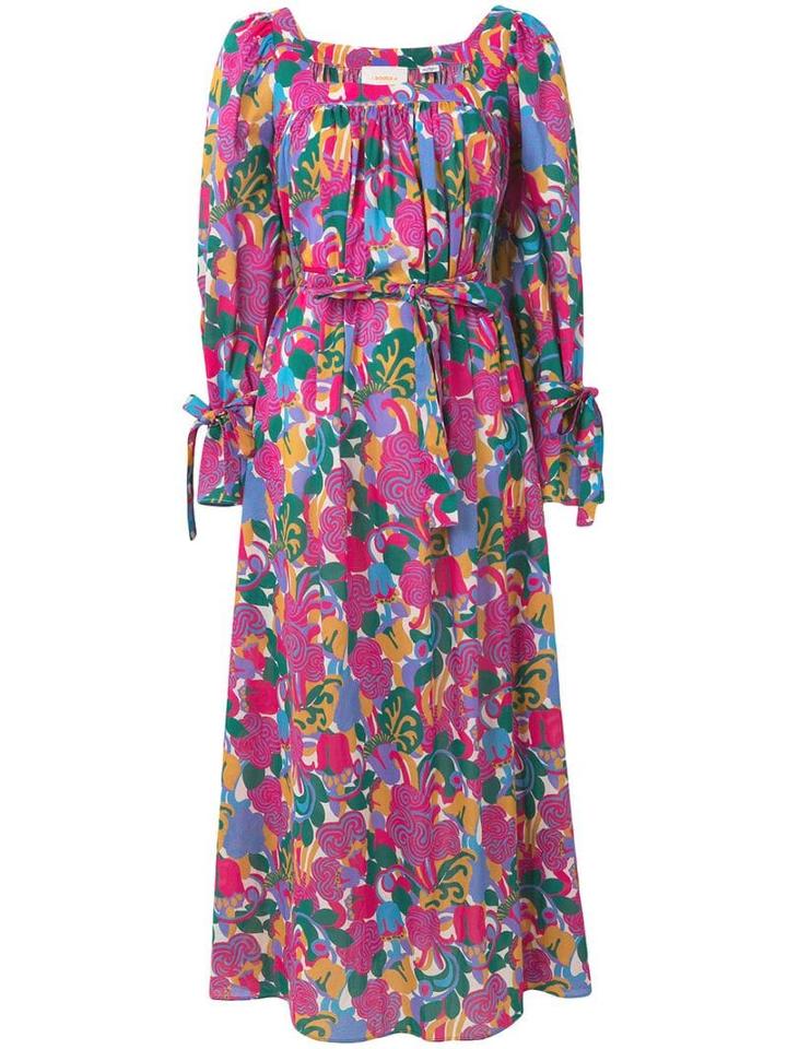 La Doublej Long Sleeve Printed Dress - Pink