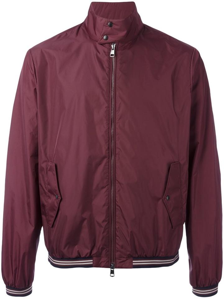 Moncler Contrast Trim Lightweight Jacket, Men's, Size: 5, Pink/purple, Polyamide