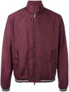 Moncler Contrast Trim Lightweight Jacket, Men's, Size: 5, Pink/purple, Polyamide