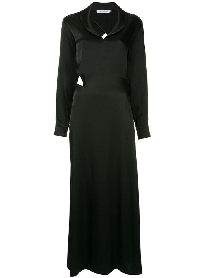 Christopher Esber Open Back Long Dress - Black