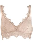 Ermanno Scervino Embroidered Lace Bikini Top - Neutrals