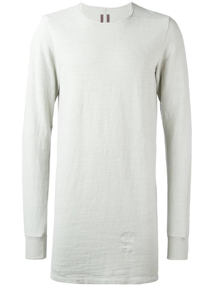 Rick Owens Drkshdw Long Fit Sweatshirt, Men's, Size: Xs, Grey, Cotton