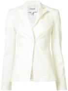 Derek Lam 10 Crosby - One Button Blazer - Women - Cotton/spandex/elastane/rayon - 4, White, Cotton/spandex/elastane/rayon