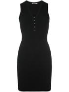 T By Alexander Wang Stripe Effect Mini Dress - Black