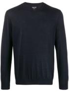 Giorgio Armani Fine Knit Crew Neck Sweater - Blue
