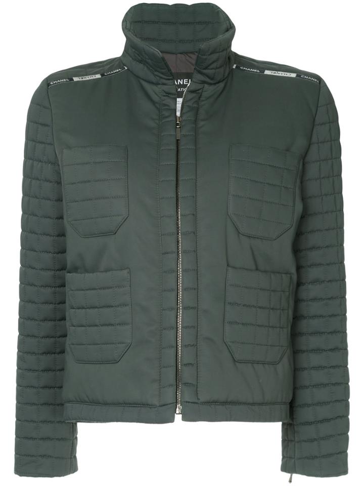 Chanel Vintage Zipped Padded Jacket - Grey