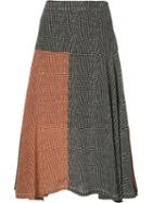 Derek Lam - Flared Midi Skirt - Women - Silk - 48, Black, Silk