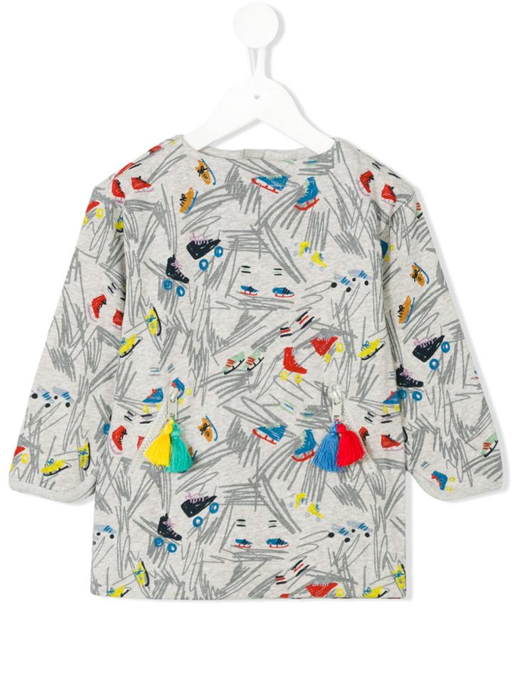 Stella Mccartney Kids Skate Motif Long Sleeve Shirt - Grey