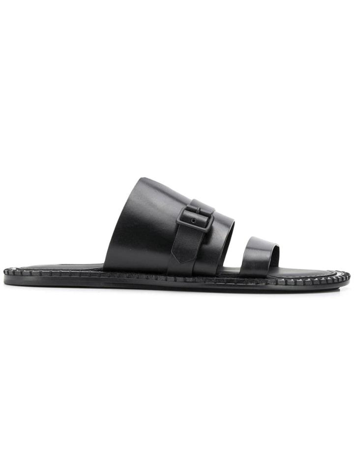 Ann Demeulemeester Buckled Flat Sandals - Black