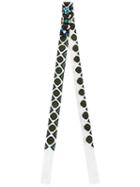 Lanvin Embroidered Stone (grey) Scarf, Women's, Silk/brass/plexiglass/glass