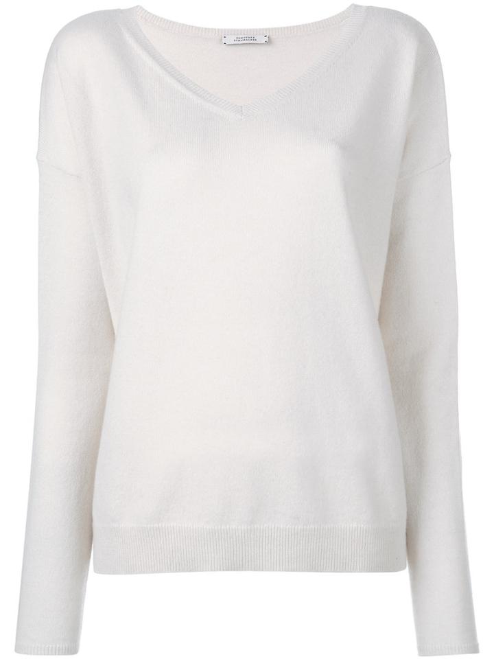 Dorothee Schumacher - V Neck Jumper - Women - Cashmere - 1, Nude/neutrals, Cashmere