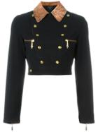 Jean Paul Gaultier Vintage Snakeskin Effect Collar Jacket - Black