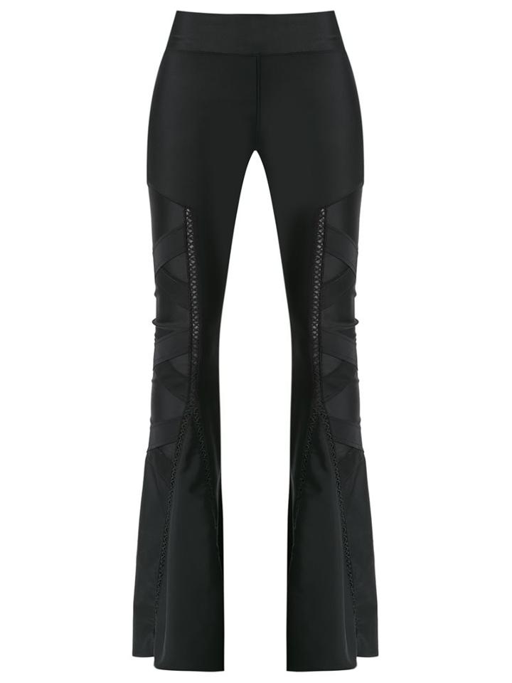 Andrea Bogosian Flared Trousers, Women's, Size: G, Black, Polyamide/spandex/elastane