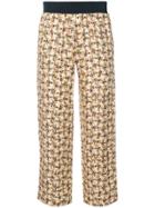 Roseanna Floral Print Cropped Trousers - Neutrals