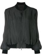 Lost & Found Ria Dunn Zipped Bomber Jacket - Green