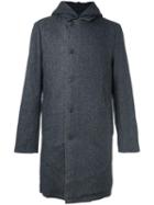 Stephan Schneider Buttoned Hooded Coat, Men's, Size: V, Grey, Wool
