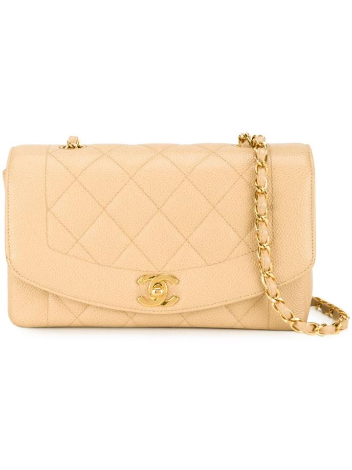 Chanel Vintage 'diana' Flap Shoulder Bag, Women's, Nude/neutrals