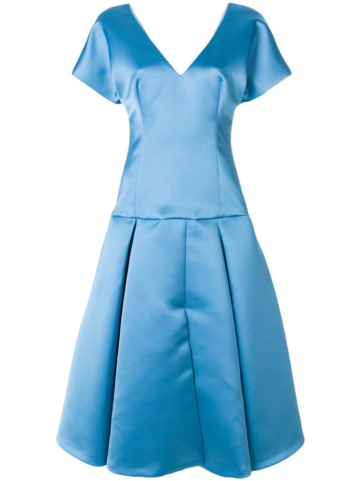 Sara Battaglia Flared Dress - Blue