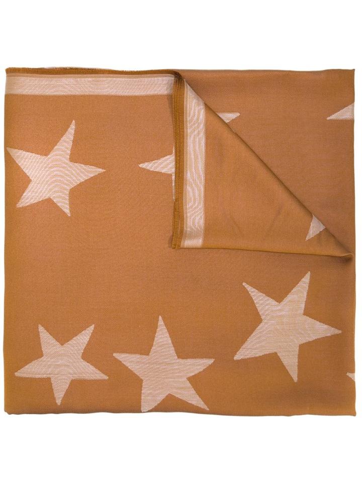 Stella Mccartney Star Print Scarf, Women's, Nude/neutrals, Silk/modal