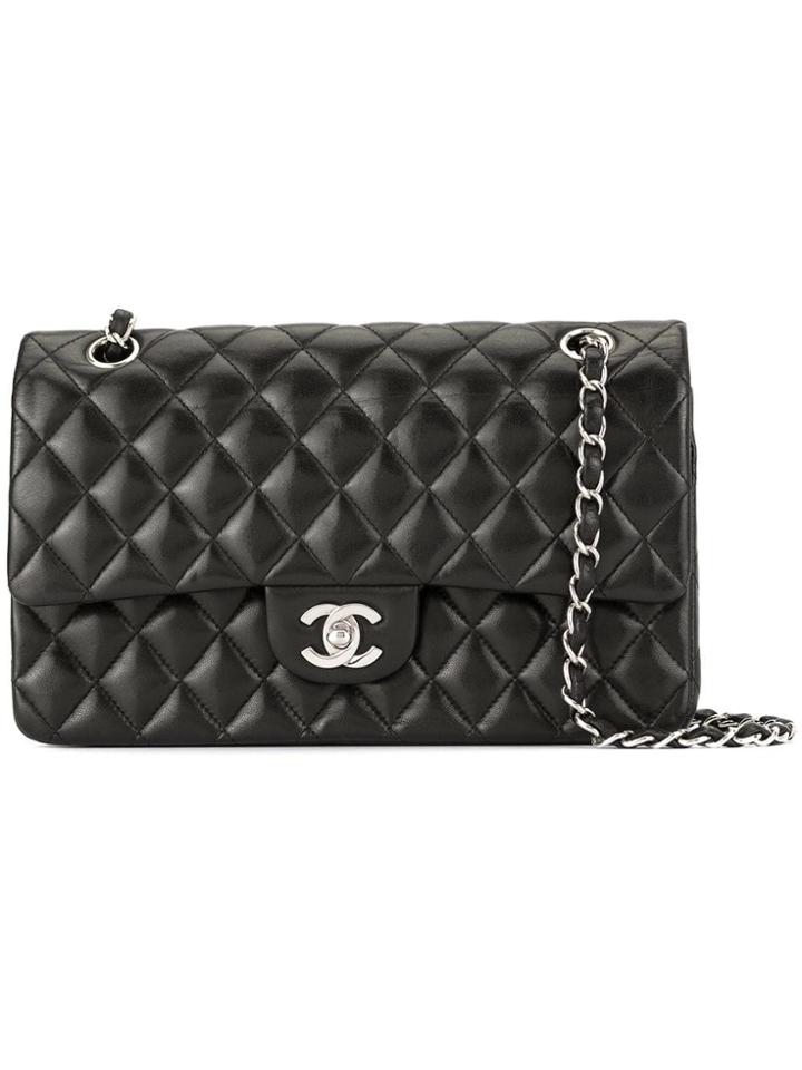 Chanel Pre-owned 2005-2006 Double Flap Chain Shoulder Bag - Black