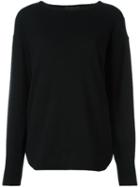 Alexander Wang Boat Neck Jumper, Women's, Size: Medium, Black, Viscose/cashmere/lambs Wool