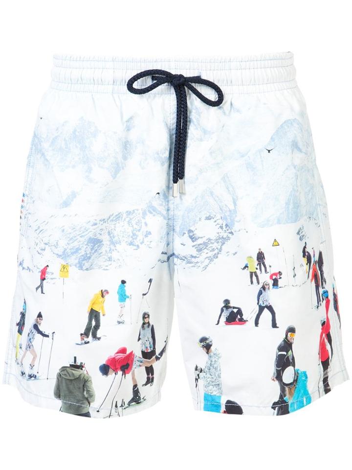 Vilebrequin Ski Motif Swim Shorts - White