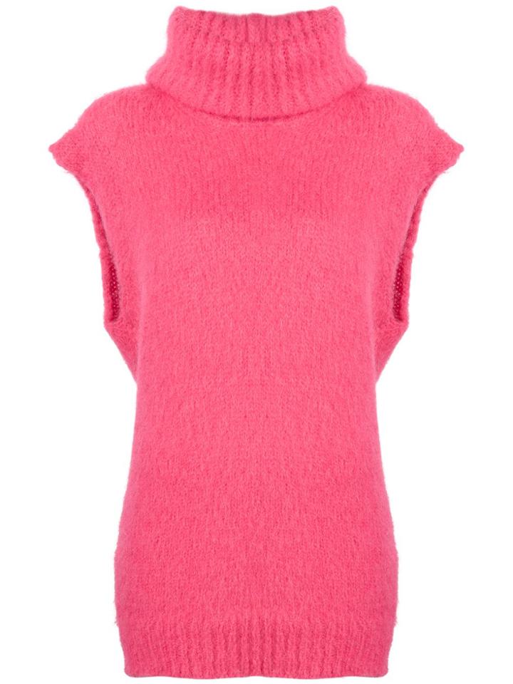 Erika Cavallini Roll Neck Sweater - Pink & Purple