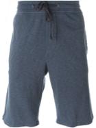 James Perse Drawstring Track Shorts, Men's, Size: 0, Blue, Cotton