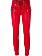 Unravel Lace Fastening Skinny Trousers