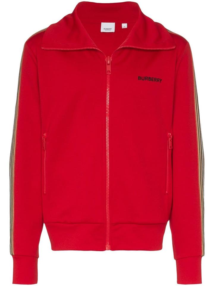 Burberry Silas Icon Stripe Track Jacket - Red