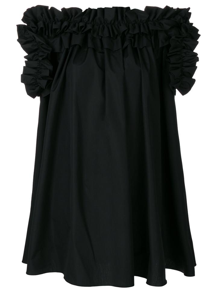 Alexander Mcqueen Ruffled Off-the-shoulders Dress - Black