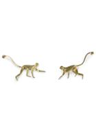 Marc Alary Micro Monkey Stud Earrings - Metallic