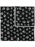 Karl Lagerfeld All Over Logo Scarff - Black