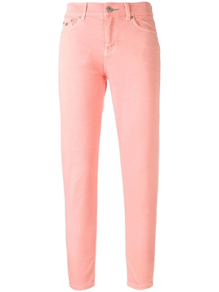 Tommy Jeans High-waisted Cropped Jeans - Pink & Purple
