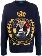 Ralph Lauren Logo Embroidered Sweater - Blue