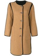 Etro - Reversible Collarless Coat - Women - Acrylic/wool - 48, Nude/neutrals, Acrylic/wool