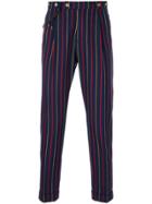 Berwich Barber Stripe Strousers - Blue