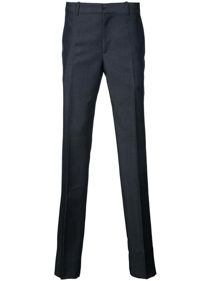 Alexander Mcqueen - Straight-leg Trousers - Men - Mohair/wool - 48, Blue, Mohair/wool