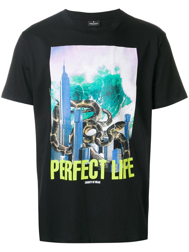 Marcelo Burlon County Of Milan Kamal Printed T-shirt - Black
